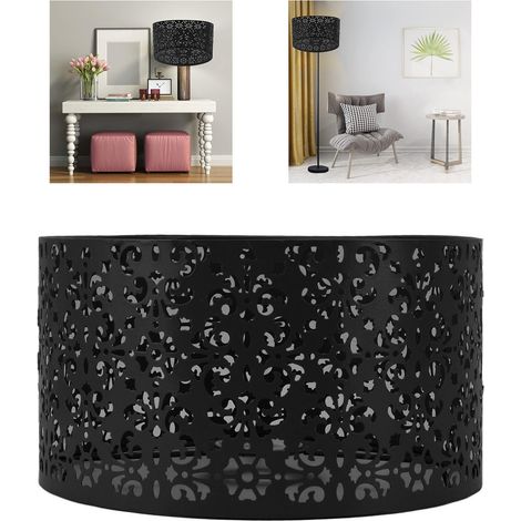 Abat-jour moderne en métal, abat-jour pour chandelier, abat-jour rétro pour lampe de table, abat-jour pour lampadaire, abat-jour moderne, abat-jour ajouré en métal, compatible avec les douilles de dia (1/5)