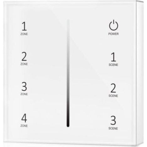 Variateur Tactile Monochrome RF en Saillie 4 Zones - SILAMP