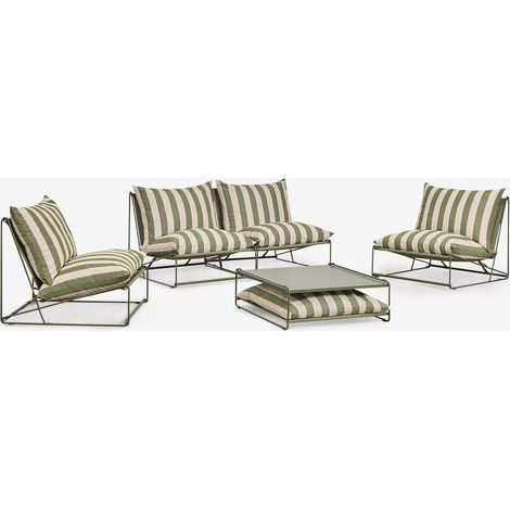 Conjunto de jardín con sofá modular de 2 piezas, 2 sillones y mesa auxiliar convertible Amaro SKLUM        (1/5)