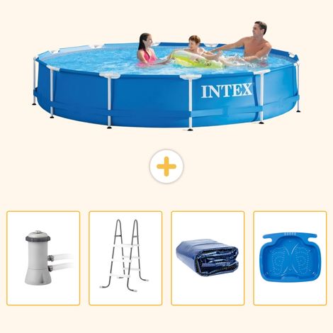 Intex Piscine Tubulaire Ronde - 366x76 cm - 5-pièces S318 (1/5)