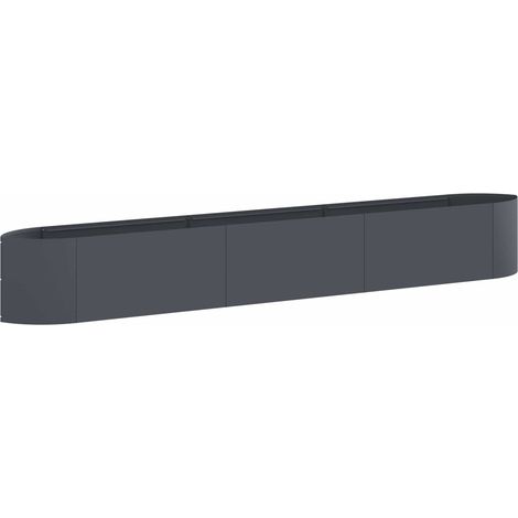 Raised Garden Bed Anthracite 300 x 40x 40 cm Steel vidaXL