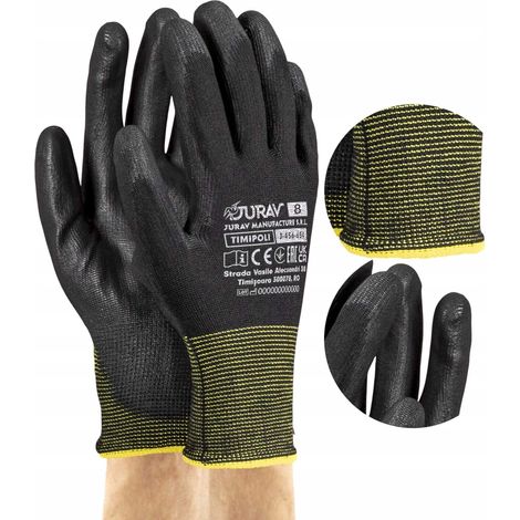 Schwarze Arbeitshandschuhe J-TIMIPOLIBB8-M - 1 Paar