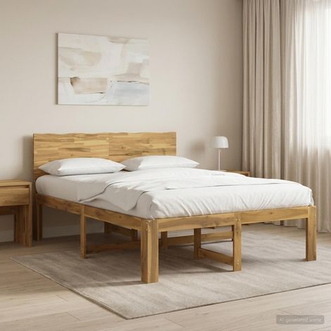 Cama doble con cabecero ROSTOCK Blanco 160 x 200 cm (1/5)