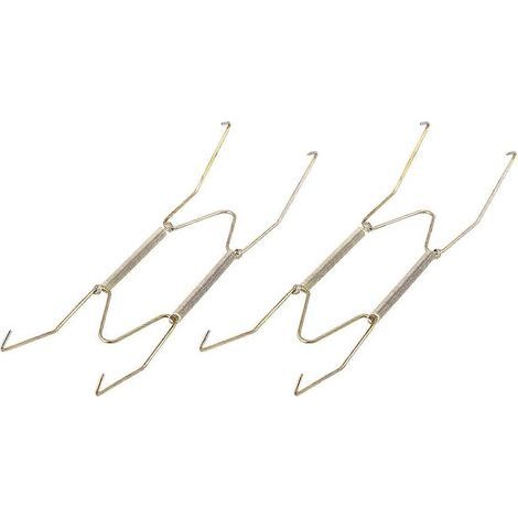 Lot de 6 supports invisibles à ressort pour assiettes et plateaux, 20 cm, avec fil métallique, pour décoration murale (doré)-19.00X5.00X1.00CM-Golden (1/4)