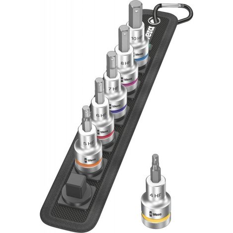 Wera Belt C 2, 1/2" Vasos de punta Hex HF 6 piezas - 003996