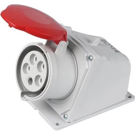 Sodise – Prise socle femelle 5 broches 3P+N+T 400V – Indice de protection IP44 – Ampérage 32A pour installations électriques professionnelles (1/3)