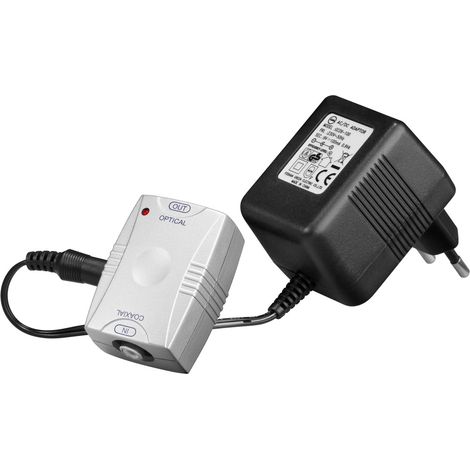 Goobay Convertidor de señal coaxial a óptica (Incluye Cargador)