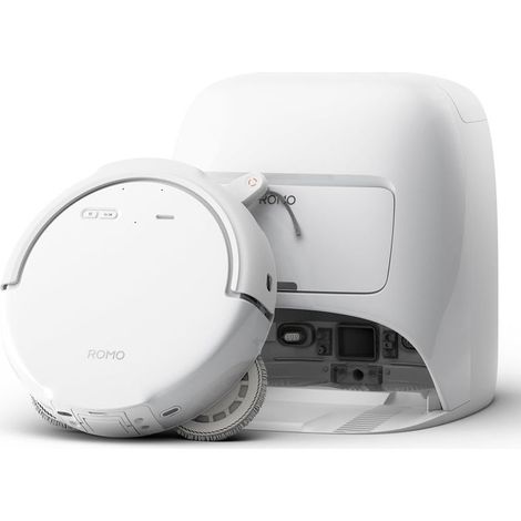 Robot aspirateur laveur 25 000 Pa – Détection de niveau drone – 200 jours d'autonomie – Nettoyage sur sols durs et tapis – DJI