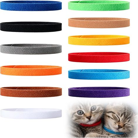 12 Pièces Collier Chiot, Colliers d'Identification pour Chiots et Chatons, Collier Réglable Multicolore pour Animaux de Compagnie Nouveau-Nés, Doux et Confortable (1/5)