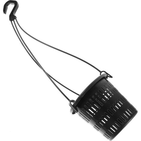 Pot suspendu en plastique noir brillant Luxshiny, design moderne aux bords lisses, idéal (1/5)