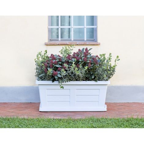Macetero de madera de hielo de 80 cm para plantas y flores de jardín sin platillo (código de producto 31182). (1/2)