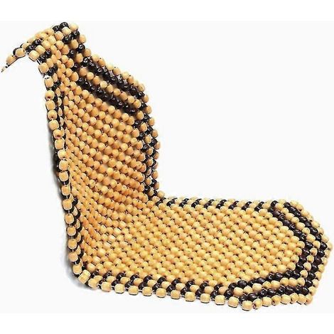 Coussin de massage universel en bois et perles de bois pour voiture, bureau, maison, camionnette ou camion. Housse de coussin de massage en perles de bois pour l'été. (1/5)