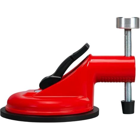 Support de fixation à ventouse en alliage d'aluminium, dégradé réglable en degrés pour un réglage sans couture sur carreaux/verre/métal - 122 mm, rouge (1/5)