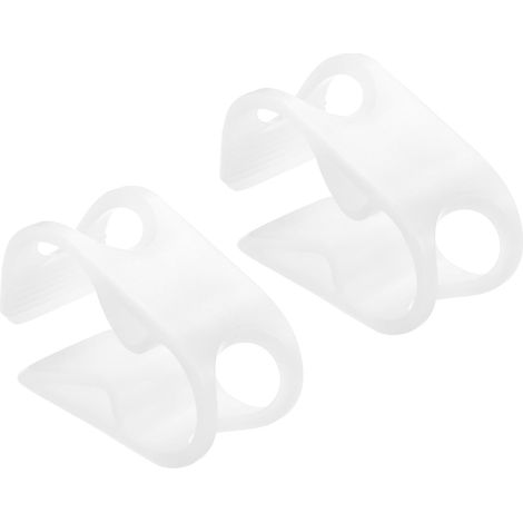 Plastique Tube Tuyau Colliers, 2pcs 3/8" - 5/8" Tube OD Réglable Précis Débit Contrôle Tuyau Pince Agrafe pour Laboratoire Pincement Valve, Blanc (1/5)