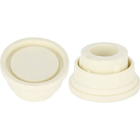 GABRIELLE Tampon D'échelle De Piscine 2 Pièces Embouts D'échelle pour Piscine Creusée Ensemble De Pare-Chocs en Caoutchouc Blanc pour Échelles De Piscine, Pièces De Rechange Universelles (1/5)