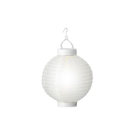 LANTERNA PENSILE SOLARE H23CM BIANCA IN NYLON (1/3)