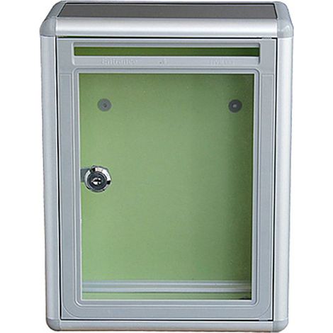 Boîte aux lettres murale transparente avec serrure,petite boîte à lettres pratique acrylique alliage d'aluminium,boîte à suggestions (1/5)