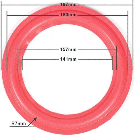 4/5/6,5/8/10/12-Zoll-Lautsprecher, Subwoofer mit Schaumstoffeinlage, verbessert die Klangqualität, kompatibel mit tragbaren Geräten, rot, 10 Zoll (1/5)