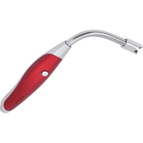 Briquet électrique à arc électrique rechargeable par USB, ouvre-bouteille, briquet de cuisine et d'extérieur à impulsion, briquet pour barbecue et bougie, rouge (1/5)