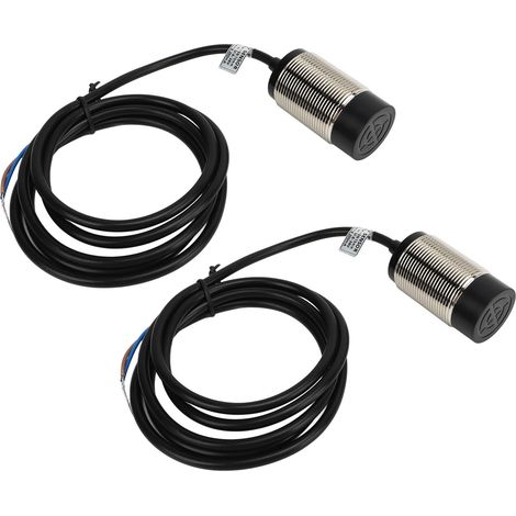 Lot de 2 capteurs de proximité étanches NPN CC 2 fils normalement fermés (NC), portée de 15 mm, 6-36 V CC (1/5)