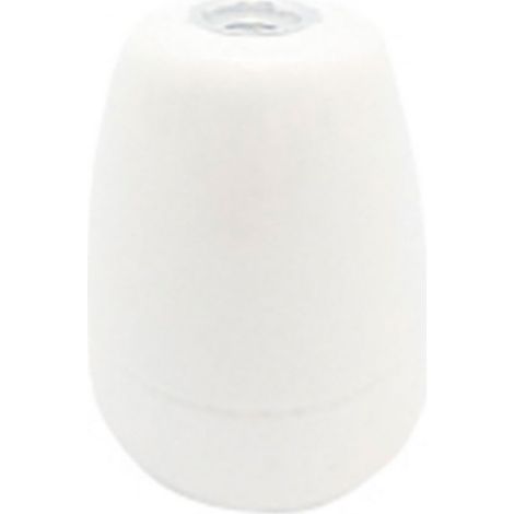 Portalámparas cerámico vintage e27, 100 w 250 v, blanco, ø47 x 59 mm (retractilado) (1/2)