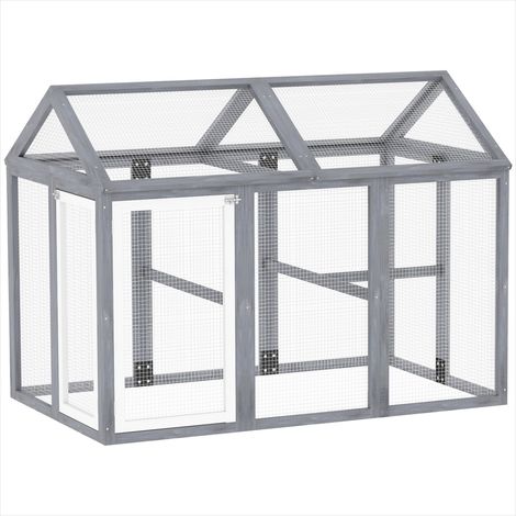 Poulailler Enclos 1,18 m² bois massif avec porte verrouillable (1/5)