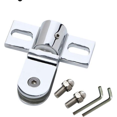 Cerniera pivotante per porta doccia in vetro, argento, 7,86 cm