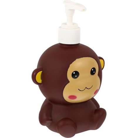 INOOMP Flacon pompe à lotion en plastique avec motif singe, idéal pour recharger votre shampoing et. (1/5)
