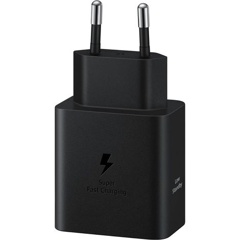 USB-C-Ladegerät, 45 W, ultraschnelles Netzteil, USB-C-auf-USB-Adapter, kabellos, schwarz (1/2)