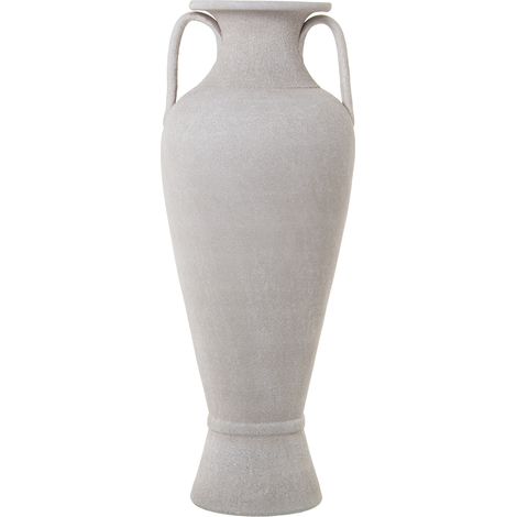 Fijalo – Vase céramique avec anses 80 cm – Finition blanc sable – Diamètre 30 cm – Élégant pour décoration intérieure (1/2)