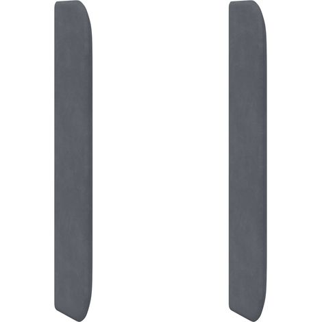 Kopfteil Ohr Grau 80 x 16 x 4 cm Samt vidaXL