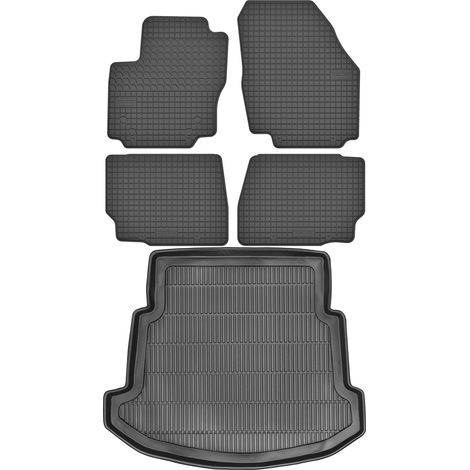 Set di tappetini in gomma per auto e tappetino per bagagliaio per Ford Mondeo MK4 Hatchback dal 2008 al 2014.