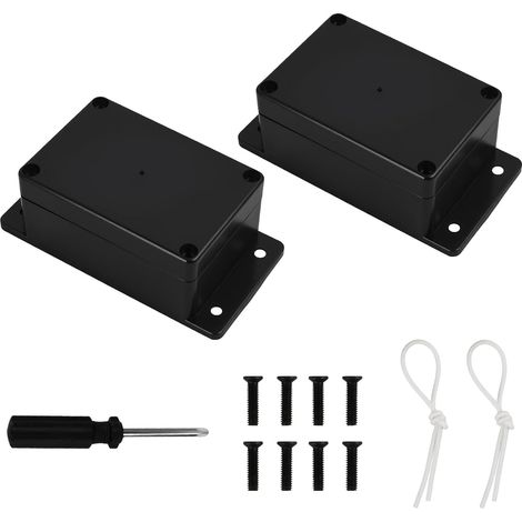 Boîte de Jonction Noire avec un Tournevis, ABS Boîtier Plastique de Projet Electrique Exterieur 100 68 50mm, Boite de Derivation Etanche IP65 pour Bricolage Électronique (1/5)