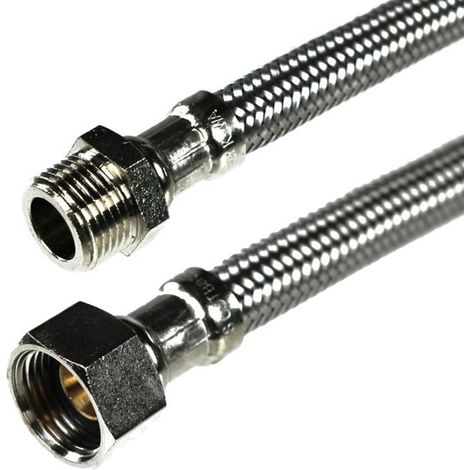 FLEXIBLE SANITAIRE DN 8.5 MALE FEMELLE1/2 LG. 150MM (1/3)