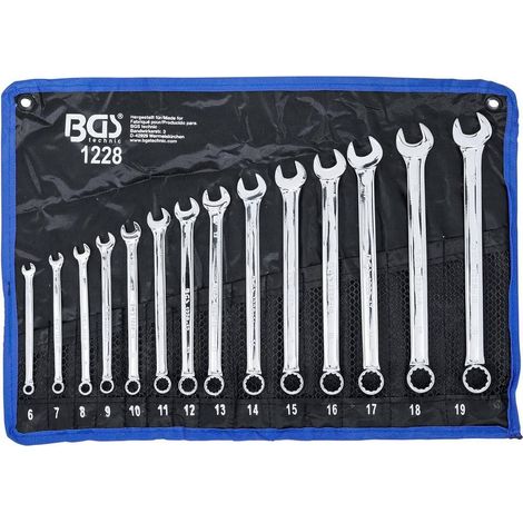 Jeu de Clés Mixtes Extra Longues 6-19 mm - 14 pcs - Acier Résistant et Précision Professionnelle - D-Work