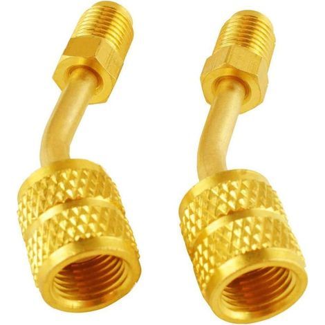 Lot de 2 adaptateurs R410a pour Mini système de fractionnement 5/16" Femelle Coupleurs Rapides 1/4" mâle R410a (1/5)