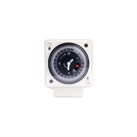 Temporizador mecánico, 220-240 V 16 A, interruptor analógico universal de 24 horas diarias - Interruptor horario de un solo canal, temporizador de inmersión dividido - Crezuo