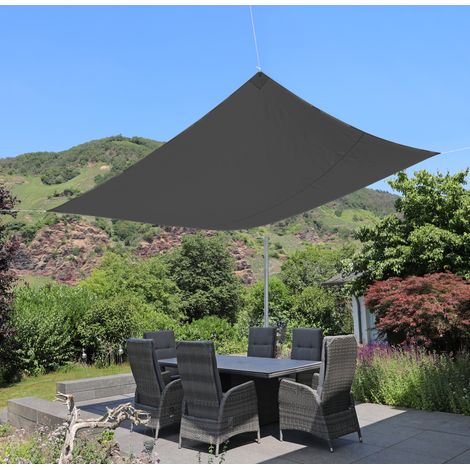 Go-De Sonnensegel Quadratisch Anthrazit 360 x 360 cm Sonnensegel (1/3)