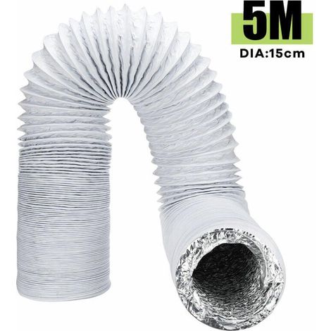 15cm 5M Flexible Echappement Vent Tuyau Pour Climatiseur Climatisation