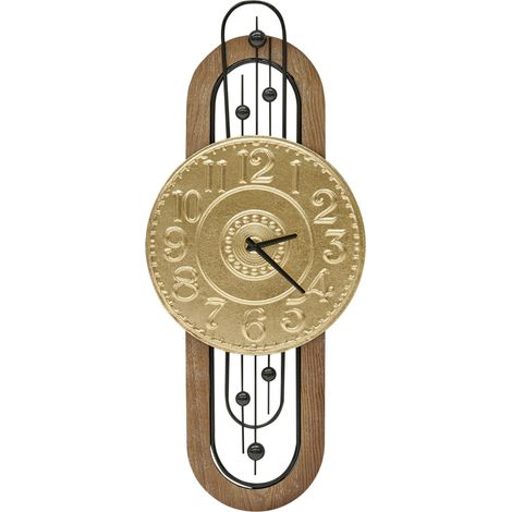 Wanduhr NOBELIUM 36 cm Metall Gold (1/5)