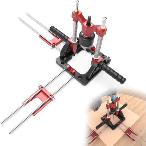 Guide de Perçage Multi-Angles Portable, Support de Perceuse de Précision avec Mandrin de Centrage de Base Guide de Perçage D'angle de 0° à 60° pour Perceuses électriques de 1,5 à 13 mm (1/5)