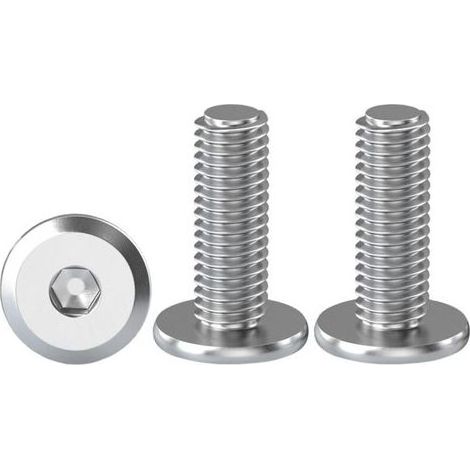 20 Pièces Vis à Tête Plate Avec Six Pans Creux M6 X 20 mm Boulons à Tête Plate Hexagonale en Acier Inoxydable A2 V2A Vis à Tête Cylindrique Hexagonale à Bride Boulons Allen (1/5)