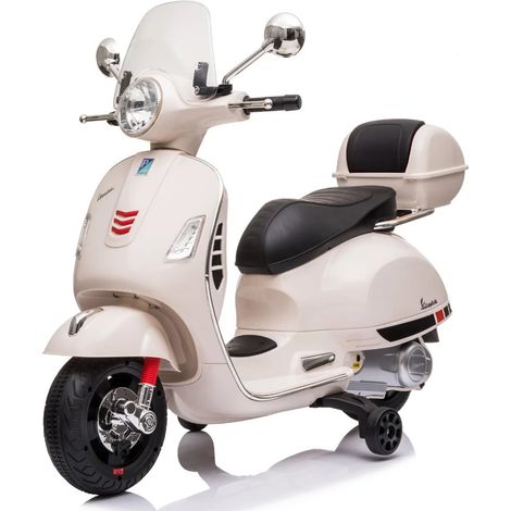 Vespa GT Elettrica per Bambini - Batteria da 7.2V - 3 a 6 anni - con Lettore MP3 - Bianca (1/5)