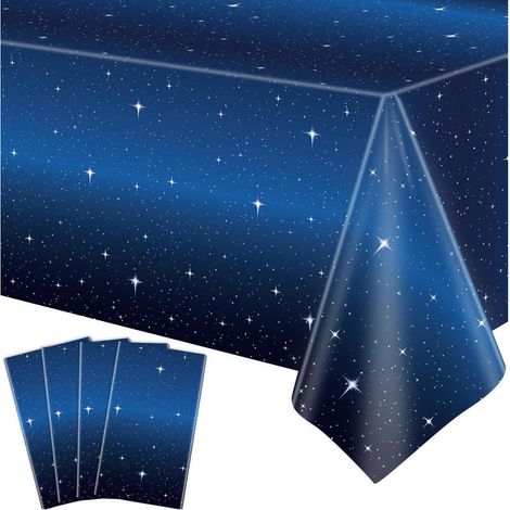 4er Set Weltraum Galaxie Tischdecken 130x220cm für Party & Babyparty