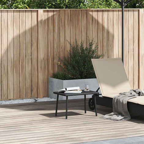 Garden Coffee Table Rectangular Black 60x40x37 cm Poly Rattan vidaXL (1/5)