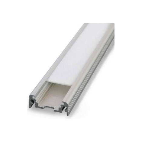 Profilé Aluminium LED Plat (Ruban LED 10mm) Miidex Lighting® profile-1-metre - aluminium-brut (1/7)