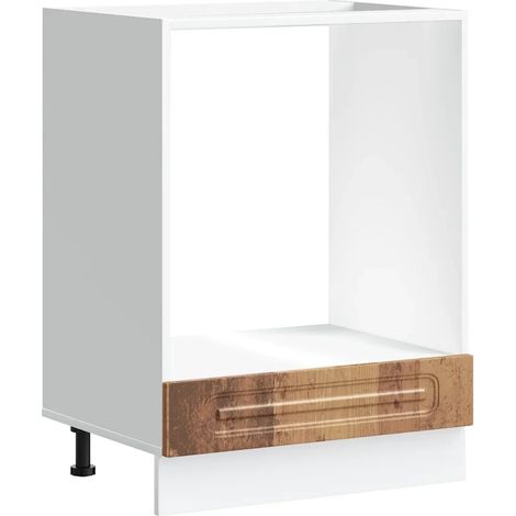 Mueble para horno clásico que ahorra espacio con espacio de almacenamiento 60 x 46 x 81,5 cm fabricado en madera de ingeniería con acabado envejecido 020049948 (1/5)