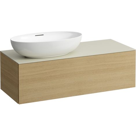 LAUFEN Il Bagno Alessi cajonera, encimera de piedra Calce Avorio,