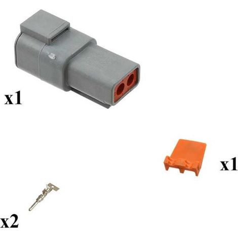 Kit connettore serie DTP porta maschio 2 vie