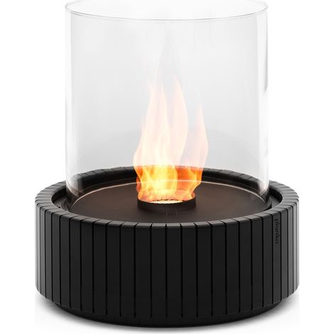 MF - Cheminée bioéthanol de table portable Lotus 2,5 kW avec verre de protection (1/5)